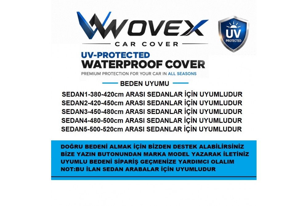 Wovex Sedan Araba Brandası Su Geçirmez Uv Korumalı Oto Branda Beden Seçenekli,Renk Gri Wovex Sedan Araba Brandası Su Geçirmez Uv Korumalı Oto Branda Beden Seçenekli,Renk Gri