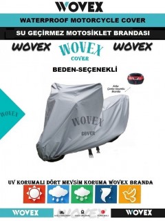 Wovex Motosiklet Brandası Topcase Arka Çanta Uyumlu Su Geçirmez Uv Korumalı Motor Branda