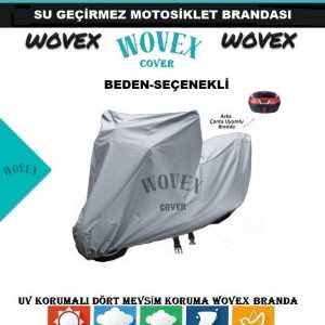 Wovex Motosiklet Brandası Topcase Arka Çanta Uyumlu Su Geçirmez Uv Korumalı Motor Branda