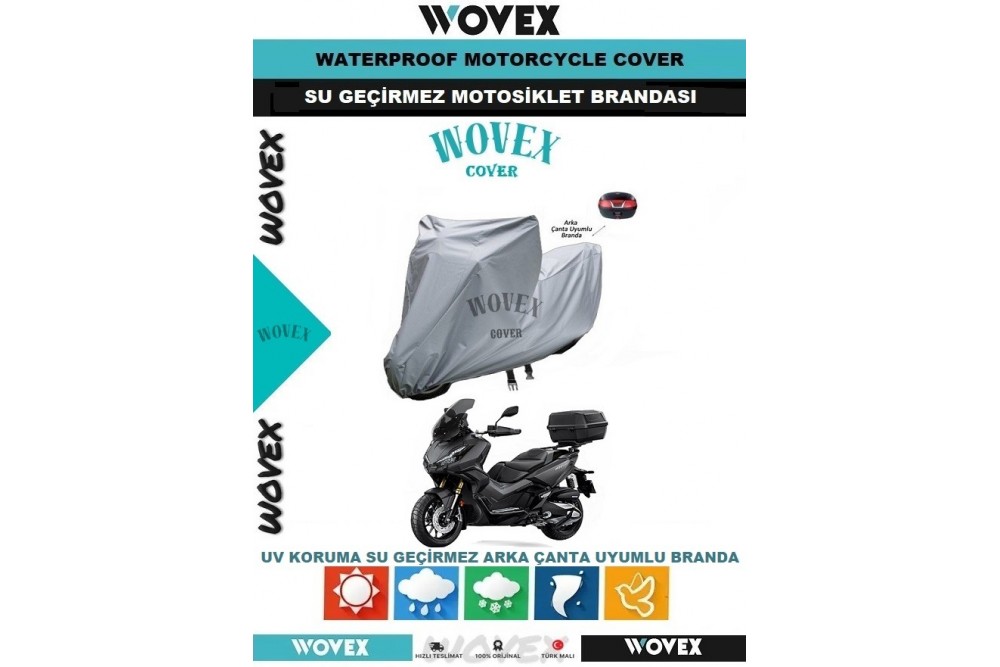 Wovex HONDA ADV 350 Motosiklet Brandası Arka Çanta Uyumlu Branda,Örtü 