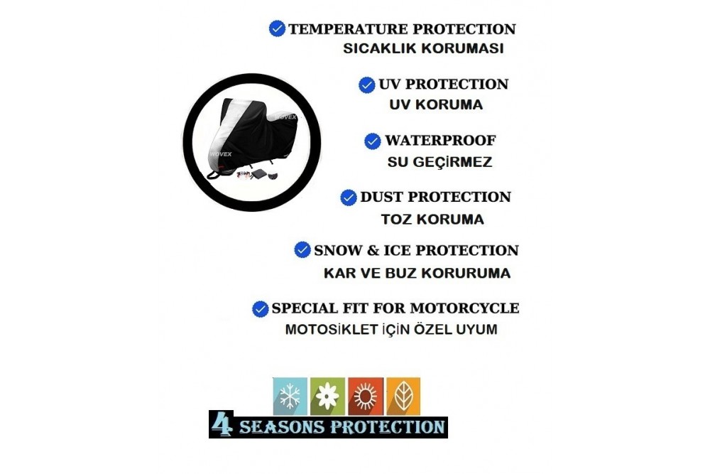 Honda Forza 250 Gri Siyah Kombinasyonlu Topcase Uyumlu Motosiklet Brandası.Kilit uyumlu,Branda,Örtü