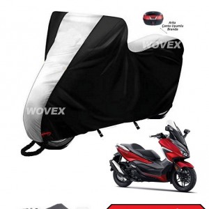 Honda Forza 250 Gri Siyah Kombinasyonlu Topcase Uyumlu Motosiklet Brandası.Kilit uyumlu,Branda,Örtü