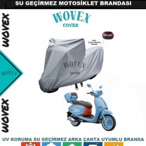  Wovex Arora Cappucino 50-125cc Model Arka Çanta Topcase Uyumlu Motosiklet Brandası