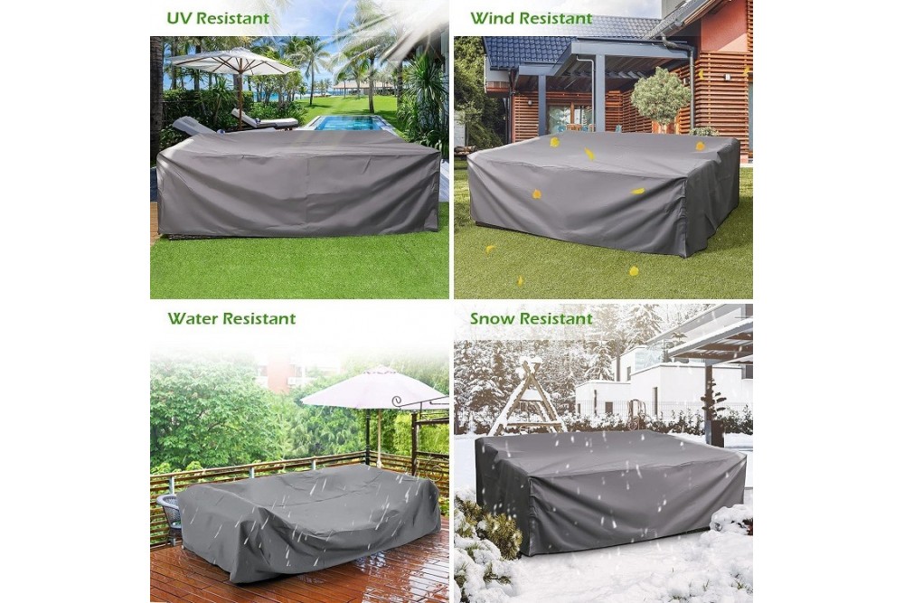 Wovex Bahçe Mobilya Brandası Masa Sandalye Koruma Örtüsü Kılıf Seçenekli Bedenli Su Geçirmez Branda